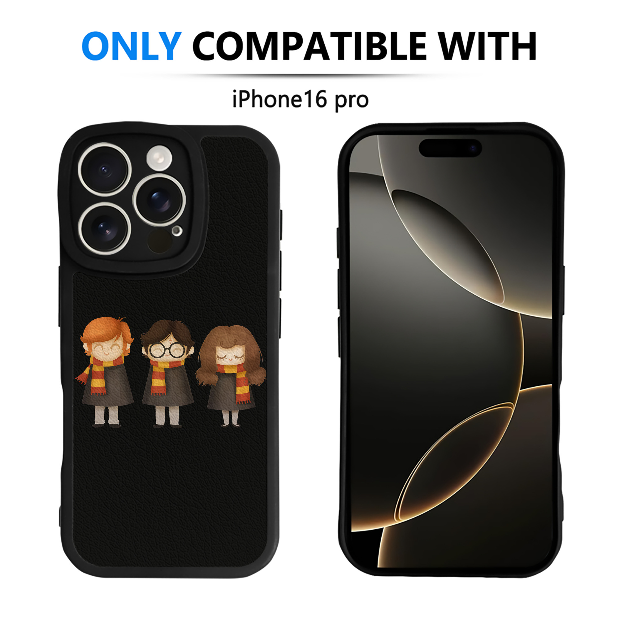 （画像用） Harry Potter ハリー・ポッターシリーズ 【iPhone 16シリーズ対応】シリコンスマホケース（レザー調） 材質：シリコン